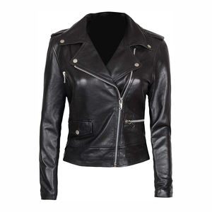 Streetwear New Style Women Leather <b>Jackets</b> High Quality Genuine Leather Women <b>Jackets</b> Low MOQ Best Sale - Product Image 4