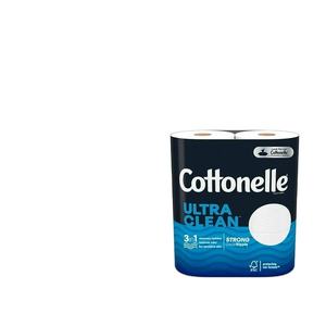Papier toilette humide Cottonelle Ultra CleanCare 6 méga rouleaux 340 feuilles faites avec de la pulpe de coton et de bambou 2,040 feuilles totales - Product Image 1