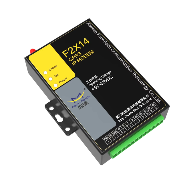 Four-Faith Wireless External Industrial Modem F2114 with RS-232 Interface 1024Kbps Transmission Rate Data Transfer Unit-in Stock