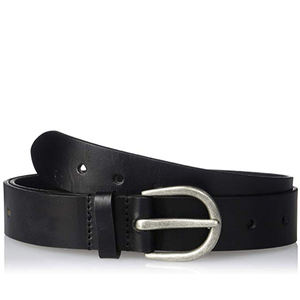 Cinturones de cuero genuino para hombres de alta calidad personalizados de diseño popular de moda de color negro - Product Image 3