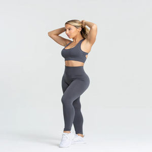 Wholesale Compression Leggings Women's Butt Lifting High-waisted <b>Nude</b> Pocket Yoga Pants Stretchy Sports Leggings - Product Image 3