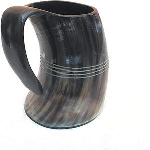 Tasses à boire Viking en corne naturelle Design attrayant parfait pour les articles d'hôtel de bière de vin et les fournitures de gros - Product Image 3