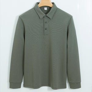 เสื้อโปโลแขนยาวสำหรับผู้ชาย, เสื้อเชิ๊ตแขนยาวผ้าซับเหงื่อเสื้อผ้าแนวธุรกิจกันรอยยับสำหรับฤดูใบไม้ร่วงฤดูหนาว - Product Image 3