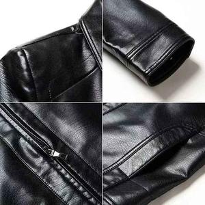 Vêtements Vestes pour hommes Veste en cuir d'hiver épaissie en cuir de haute qualité Vestes en cuir décontractées à la mode pour hommes à vendre - Product Image 6