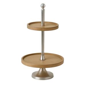 Two-Tiered Wooden <b>Cake</b> Platter Serving Tray with Farmhouse Stand Export Quality Kitchen Party Decor Signs <b>Cake</b> <b>Tools</b> - Product Image 1