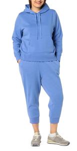 Sweats à capuche 100% coton pour femmes de haute qualité brodés hiver motif solide sérigraphie - Product Image 5