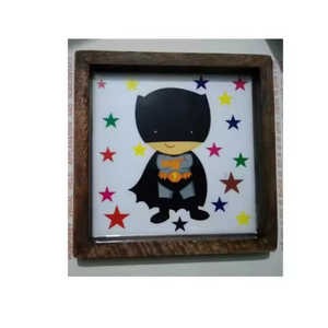 Plateau de service en bois fait à la main logo personnalisé imprimé Vintage élégant fantaisie avec plateau de service en émail - Product Image 2