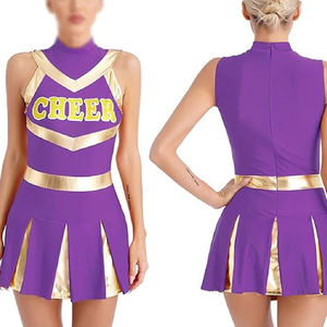 Servicio OEM Personalizado, Uniformes de Animadoras Deportivas Profesionales y Sensuales con Logotipo Estampado por Transferencia de Calor 100% Poliéster - Product Image 6