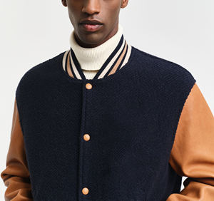 Ropa de invierno de alta calidad, Mangas de cuero, chaqueta universitaria de Letterman para hombre, chaqueta personalizada con logotipo bordado de chenilla para hombre - Product Image 4