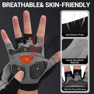 Guantes de Ciclismo para Hombre y Mujer, Antideslizantes, Acolchados, Absorbentes de Impactos, para Ciclismo de Carretera, Ciclismo de Montaña, Gimnasio y Entrenamiento - Product Image 5