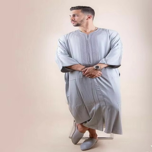 Nouvelle arrivée Thobes pour hommes de toutes les couleurs et tailles personnalisées Confortable Islamique Hommes Plus Size Thobes Thawb Respirant - Product Image 4