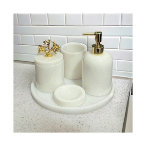 Ensemble de salle de bains d'hôtel multicolore en résine personnalisée Produits articles les plus vendus ensembles de salle de bain complète en marbre noir de haute qualité - Product Image 4