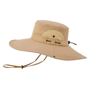 Chapeau bob respirant à large bord pour hommes et femmes, activités de plein air, pêche, cyclisme, chapeau de protection solaire pliable - Product Image 4