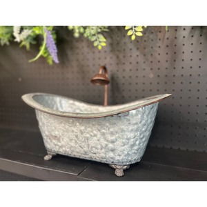 Bañera de cobre de lujo con un cálido brillo visual de cobre recubierto de blanco crea un ambiente de baño acogedor e íntimo. - Product Image 6