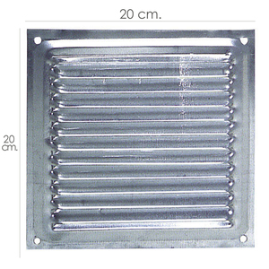 Griglia di ventilazione, a vite, 20x20 cm. Alluminio - Product Image 1