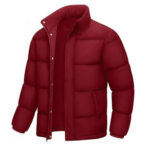 Chaquetas acolchadas ligeras para hombre, abrigo de invierno repelente al agua con cuello con capucha, cortavientos acolchado aislado empacable con bolsillos cálidos - Product Image 2
