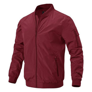 Chaqueta de bombardero para hombre, cortavientos ligero con estilo informal, chaquetas de jugador de moda para primavera y otoño, abrigo activo ajustado, prendas de vestir exteriores - Product Image 1