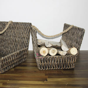 Artex Dong Thap Usine Panier à Bois de Chauffage en Osier Fait Main Durable et Élégant Porte-Bûches pour le Stockage à Domicile - Product Image 2