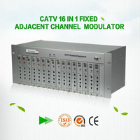 Alta calidad 16 canales Cabecera analógica 48 ~ 860MHz Modulador RF fijo CATV Modulador ágil de 16 canales