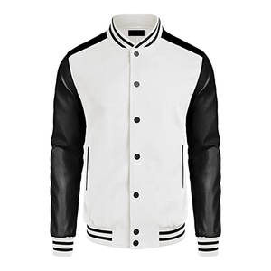 Veste de baseball d'équipe sportive brodée de haute qualité OEM veste universitaire à manches en cuir imprimée personnalisée à vendre - Product Image 1