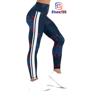 Lo último de 2025, pantalones de entrenamiento de gimnasio personalizados para mujer, mallas ajustadas para correr OEM con logotipo en la cintura, precio barato al por mayor - Product Image 3