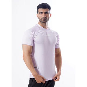 T-shirt uni pour hommes T-shirts respirants en polyester Impression par sublimation personnalisée logo T-shirts unisexes de sport pour hommes - Product Image 2