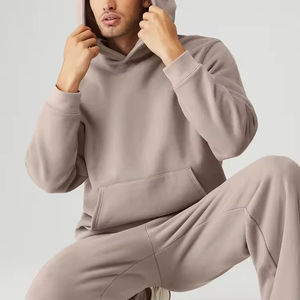 Sudadera con Capucha para Hombre, Estilo Popular, Holgada, Informal, de Forro Polar, Ropa Deportiva, Sudadera Lisa para Hacer Ejercicio - Product Image 4