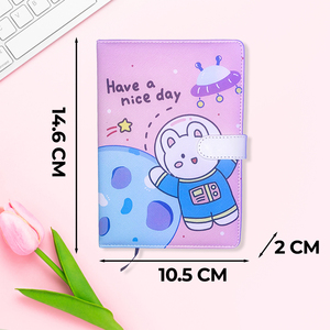 Cuaderno Kawaii A5 con 100 Hojas Acolchadas, Cierre Magnético, Cubierta de Papel, Estilo Espiral, para Oficina o Regalo - Product Image 4