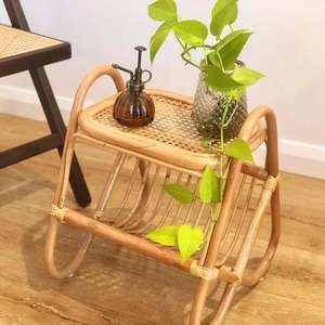 ชั้นวางคู่ชั้นวางนิตยสารหวายธรรมชาติเป็นมิตรกับสิ่งแวดล้อมดีไซน์เรียบง่ายทันสมัย - Product Image 4