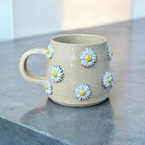 Tasse et soucoupe en céramique de conception de fleur pour l'hôtel ou le restaurant à la maison Tasse et soucoupe de café ou de thé de forme ronde de couleur blanche - Product Image 2
