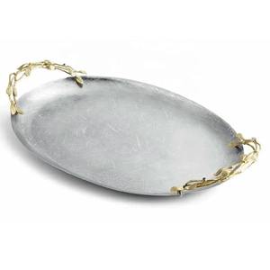 Bandeja decorativa de Metal con diseño de tulipán de gran venta, perfecta para fiestas de aniversario de bodas y decoraciones de centro de mesa - Product Image 6