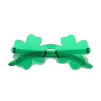Lunettes de soleil sans monture trèfle à quatre feuilles, style irlandais, protection UV 2026, personnalisables avec logo, pour femmes et hommes
