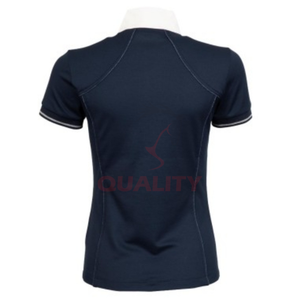 Equestrian Stylish Women <b>Riding</b> Top Athletic Stretch Fabric Moisture Wicking Lightweight Performance <b>Horse</b> <b>Riding</b> Shirt Apparel - Product Image 2