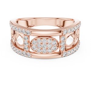 Anillo de moissanita de 10K con diseño de Halo oculto Joyería de lujo - Product Image 2