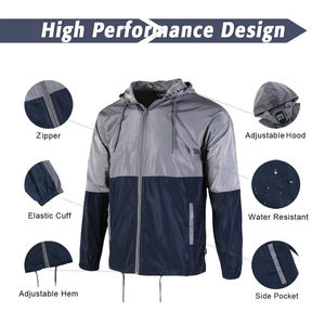 Veste coupe-vent 2025, sport, vente en gros, dernier design, logo personnalisé, noir, imperméable, coupe-vent pour homme, vestes d'hiver - Product Image 4