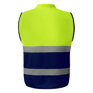 Ropa de trabajo de dos tonos de poliéster con logotipo personalizado chaleco de seguridad de malla reflectante de trabajo de alta visibilidad con logotipo - Product Image 2