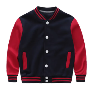 ODM OEM niños Varsity Letterman chaqueta mangas de cuero personalizado bombardero abrigo de alta calidad al por mayor en blanco - Product Image 5