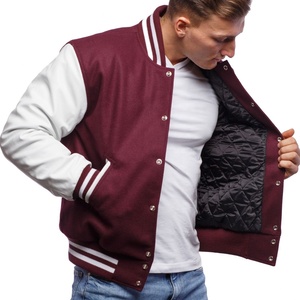 Customized Men's Varsity Jackets-High Quality Winter Outerwear with Custom Logo & Design 100% <b>Wool</b> Windproof for Outdoor Use - Product Image 2