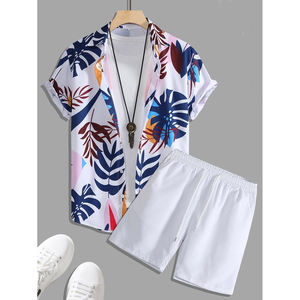 Vêtements de sport unis décontractés deux pièces ensemble femmes 2024 haut court et short à cordon ensemble assorti été Yoga ensemble de sport - Product Image 1