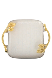 ถาดอลูมิเนียมงานแฮนด์เมดดีไซน์ใหม่ ชุบนิกเกิล พร้อมหูจับชุบทอง สำหรับโรงแรมและงานเลี้ยง - Product Image 4