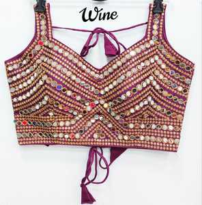 Blusa de verano formal de trabajo de seda moderna Fentam Hevi con bordado de secuencia Hevi Thread Zari y trabajo manual de espejo Real - Product Image 4