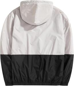 Chaqueta de lluvia multiusos informal para hombre, prendas de vestir exteriores con capucha de nailon ligero de camuflaje, media cremallera con revestimiento frontal, ajuste holgado para primavera - Product Image 1