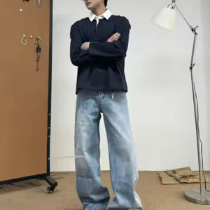 Chemises polo à manches longues pour hommes Séchage rapide Léger Casual Golf Sport Tops polo T-shirts pour hommes - Product Image 5