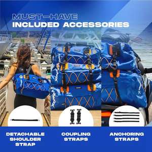 Travel Duffel Bag Custom Size <b>PVC</b> <b>Tarpaulin</b> Sports Gym Bag Portable Sportbag Backpack with Straps - Product Image 3