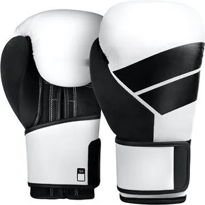Gants de boxe en cuir véritable Fawn Gants de boxe internationaux en cuir Gel Poinçonnage Combat MMA Entièrement personnalisé