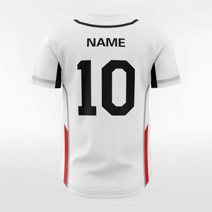 ชุดเครื่องแบบเบสบอลใหม่ล่าสุดเสื้อเจอร์ซีย์และกางเกงขาสั้นผ้าโพลีเอสเตอร์100% พิมพ์ลายตามสั่ง - Product Image 3