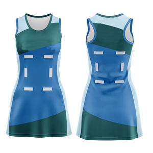 Personalizado sin costuras Reversible transpirable Anti-UV 100% poliéster Netball vestido impreso uniforme paneles único último diseño mujeres - Product Image 4