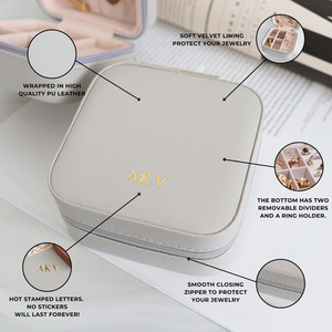 Vente en gros de boîte cadeau d'emballage de bijoux de princesse étui de voyage à main en cuir PU pour colliers bracelets boucles d'oreilles - Product Image 6