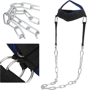 สายรัดศีรษะสำหรับเล่นกีฬาทำจากนีโอพรีนระบายอากาศได้ดีเข็มขัดฝึกแบบดีลักซ์พร้อมโซ่เหล็กสำหรับยกน้ำหนัก - Product Image 3