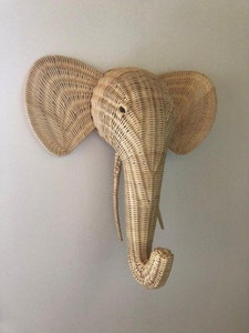 Decoraciones de pared para bebés hechas de ratán natural, forma de elefante, hechas a mano con alta calidad, buen precio para venta al por mayor - Product Image 5